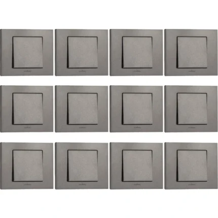 Grano Antrasit Anahtar 12'li Paket (Çerçeve Dahil)